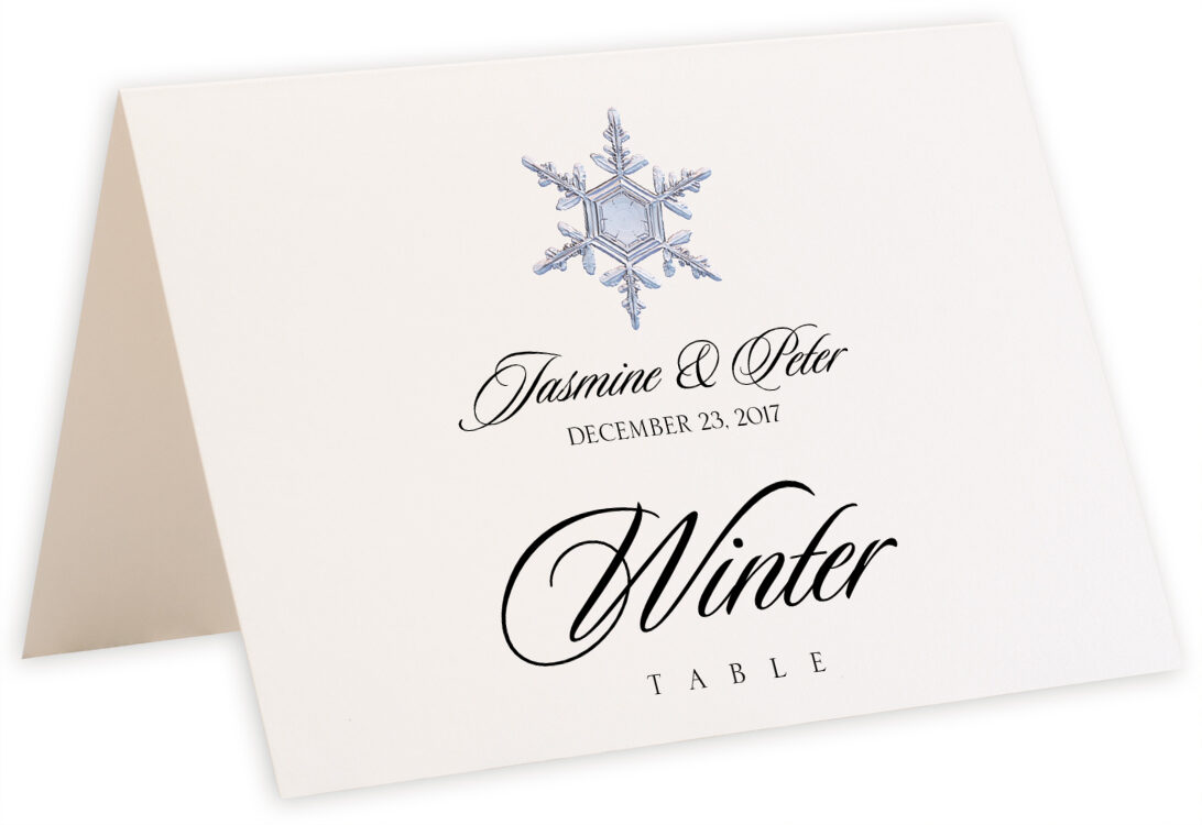 Winter Snowflake Assortment Wedding Table Names, Winter Table Name